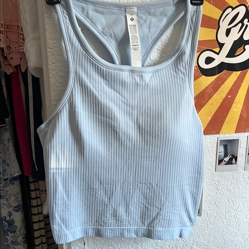 Lululemon ebb to street cropped racer back tank